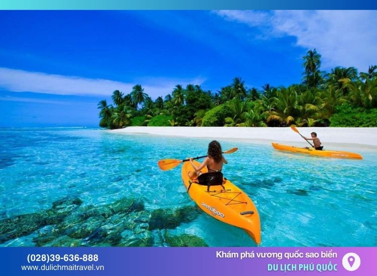 Chèo thuyền Kayak - Môn thể thao trên biển được yêu thích tại Bãi Sao Phú Quốc