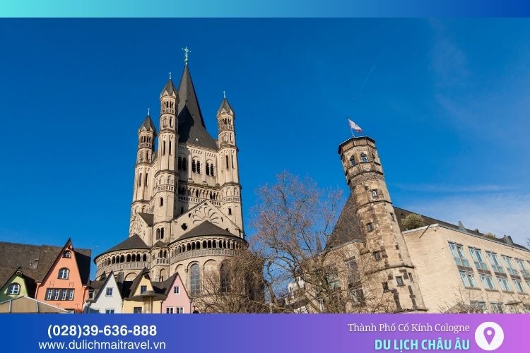 Nhà thờ Great St. Martin theo phong cách Romanesque ở Cologne