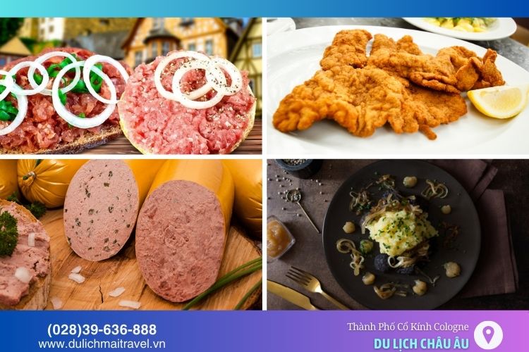 Cologne nổi tiếng với ẩm thực đặc sắc: Mett, Schnitzel, Leberwurst, Himmel und Aad