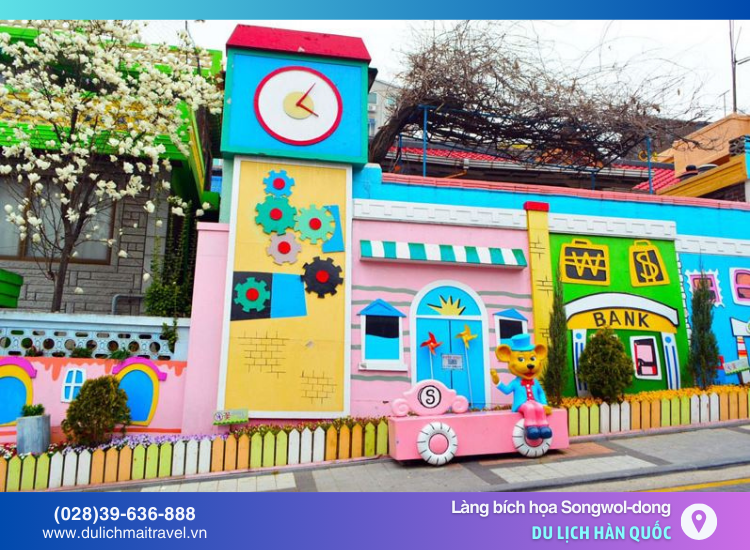 Làng bích họa Songwol-dong: Thế giới cổ tích sống động đầy màu sắc và cảm hứng.