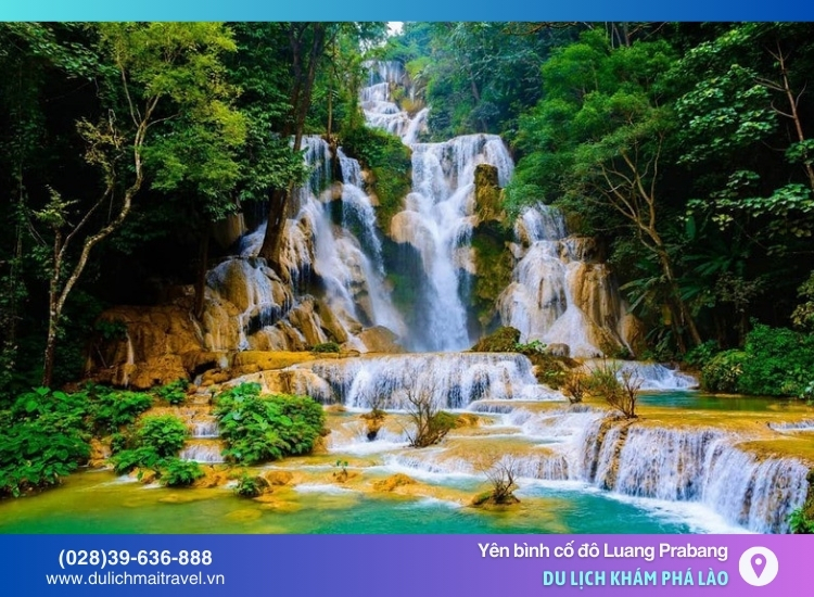 Thác Kuang Si - Cảnh quan thiên nhiên hùng vĩ, thơ mộng và bảo tồn động vật
