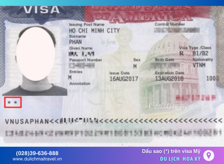 Mỗi dấu sao trên visa có thể cho thấy mức độ kiểm tra và giám sát thông tin của chủ visa khi nhập cảnh vào Mỹ
