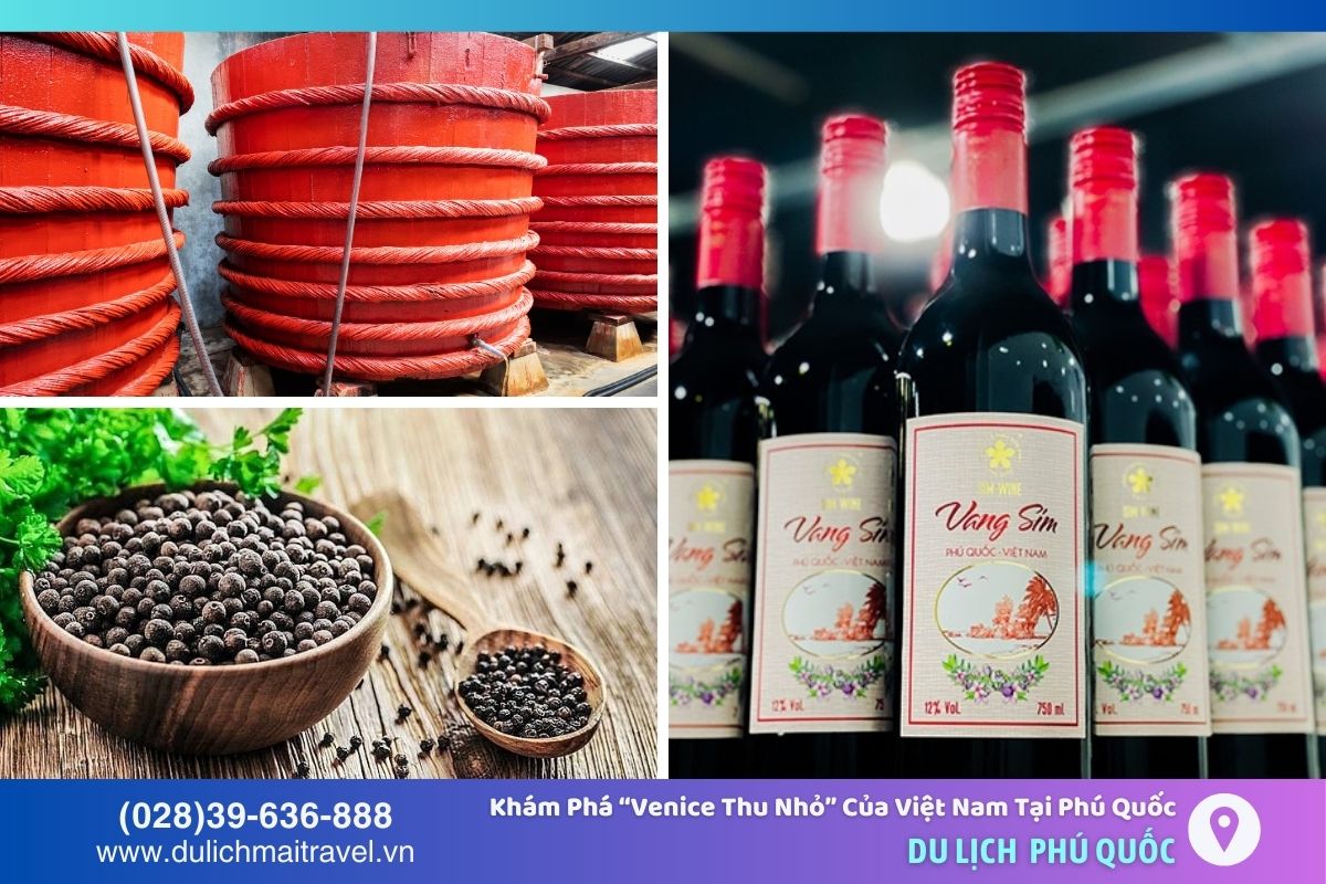 Phú Quốc nổi tiếng với nước mắm, khô hải sản, tiêu, rượu sim, mật sim