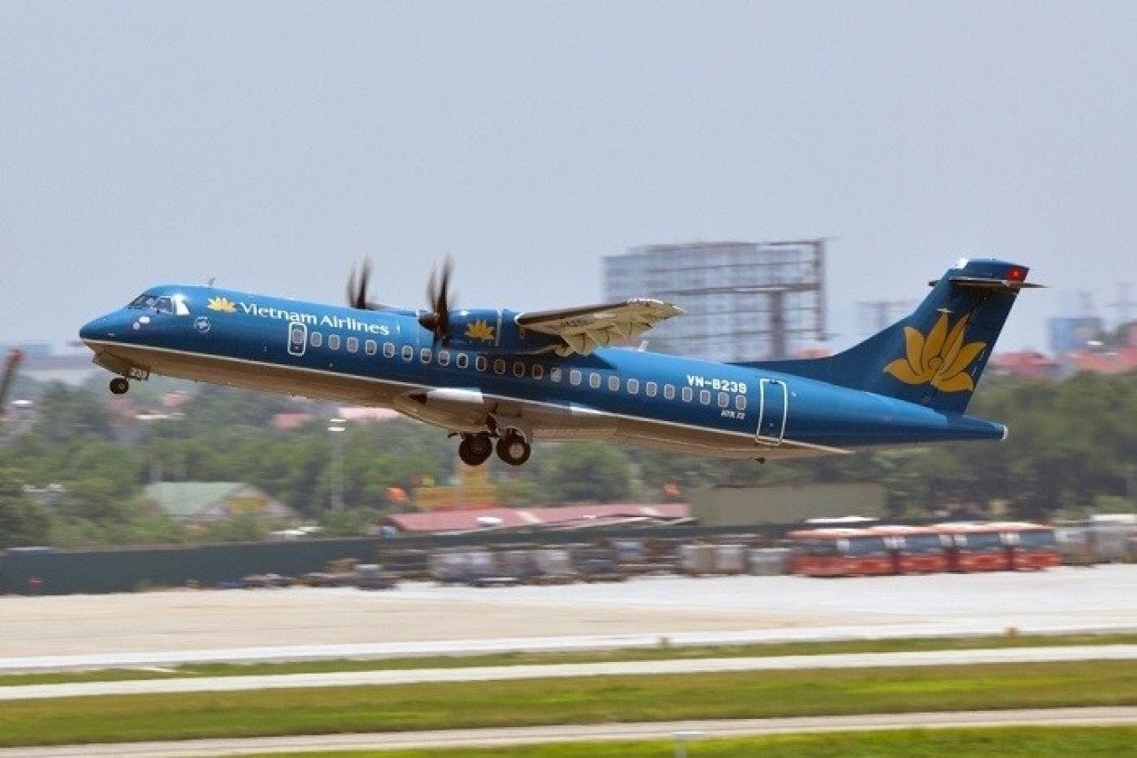 Máy bay ATR72 của Vietnam Airlines. Ảnh: Vietnam Airlines.