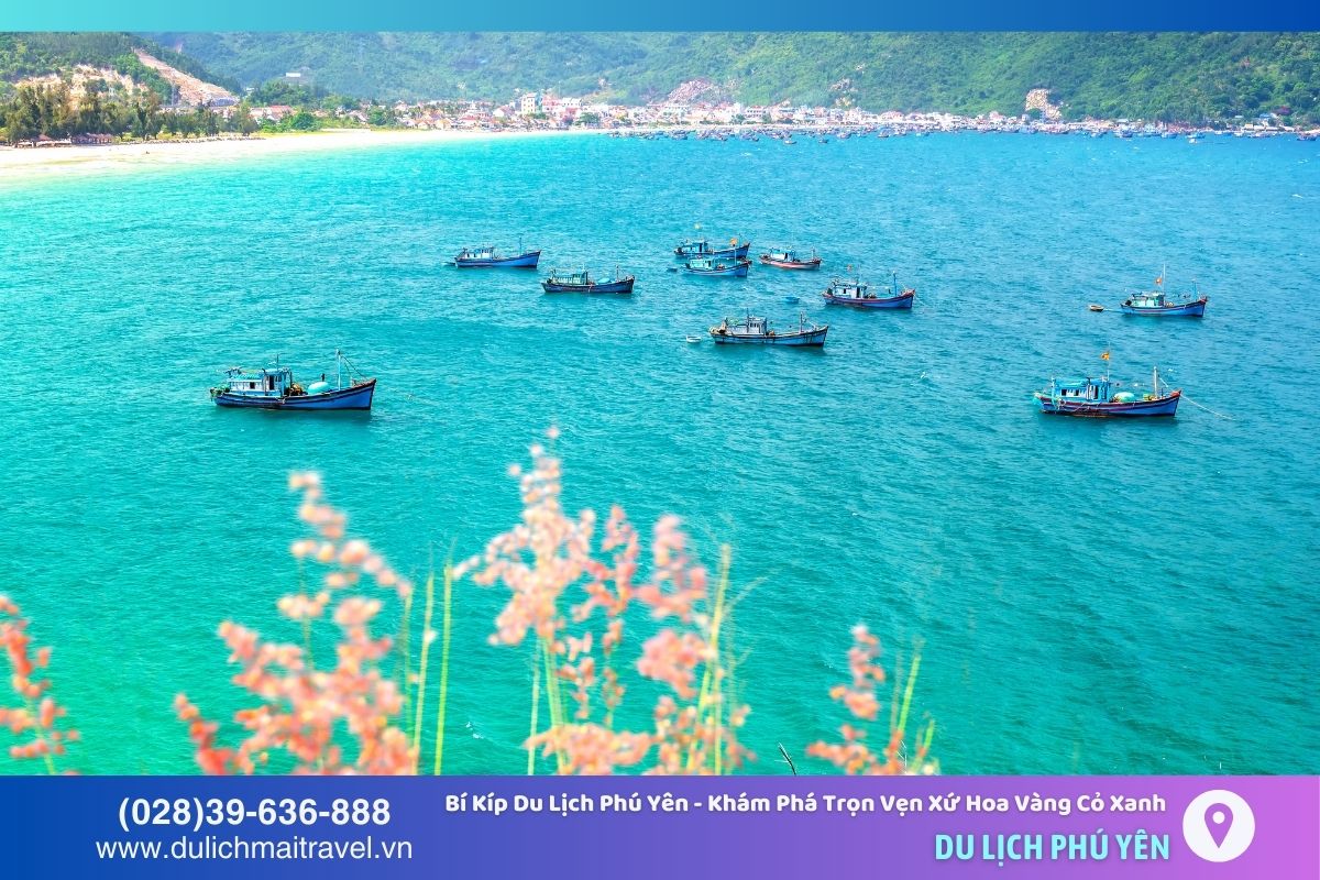 Vũng Rô xanh ngát được bao quanh bởi núi