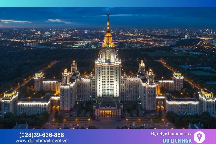 Đại học Lomonosov có khuôn viên rộng lớn, cơ sở vật chất hiện đại và kiến trúc ấn tượng