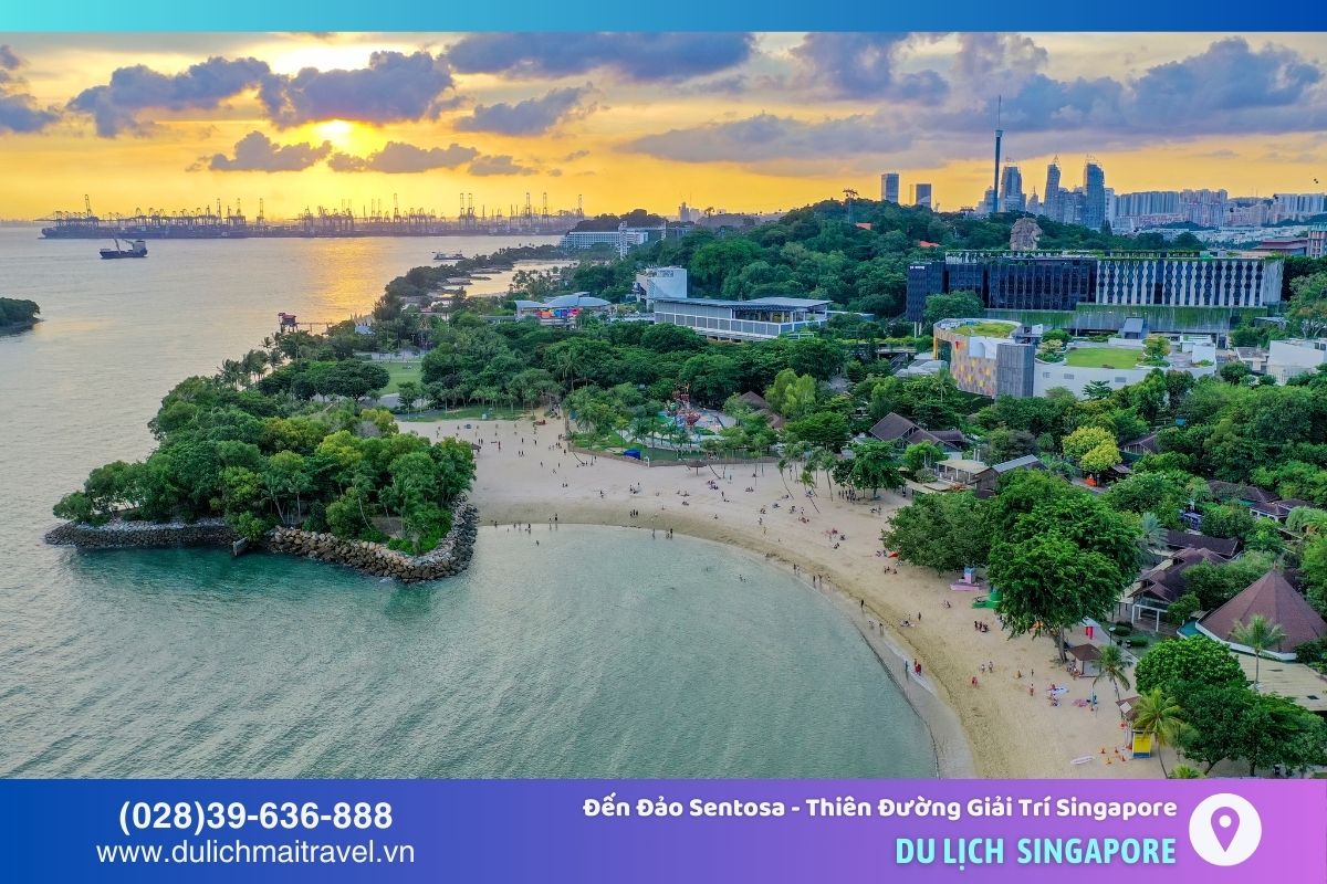 Khung cảnh Đảo Sentosa nhìn từ xa