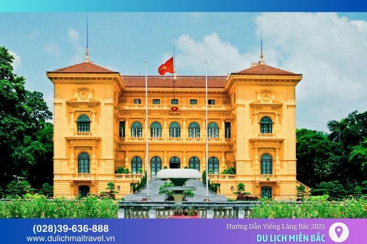 Phủ Chủ tịch - nơi làm việc của Hồ Chí Minh có kiến trúc cổ điển Pháp
