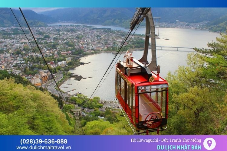 Cáp treo Mt. Fuji Panoramic Ropeway mang đến tầm nhìn tuyệt đẹp từ đỉnh núi Tenjo