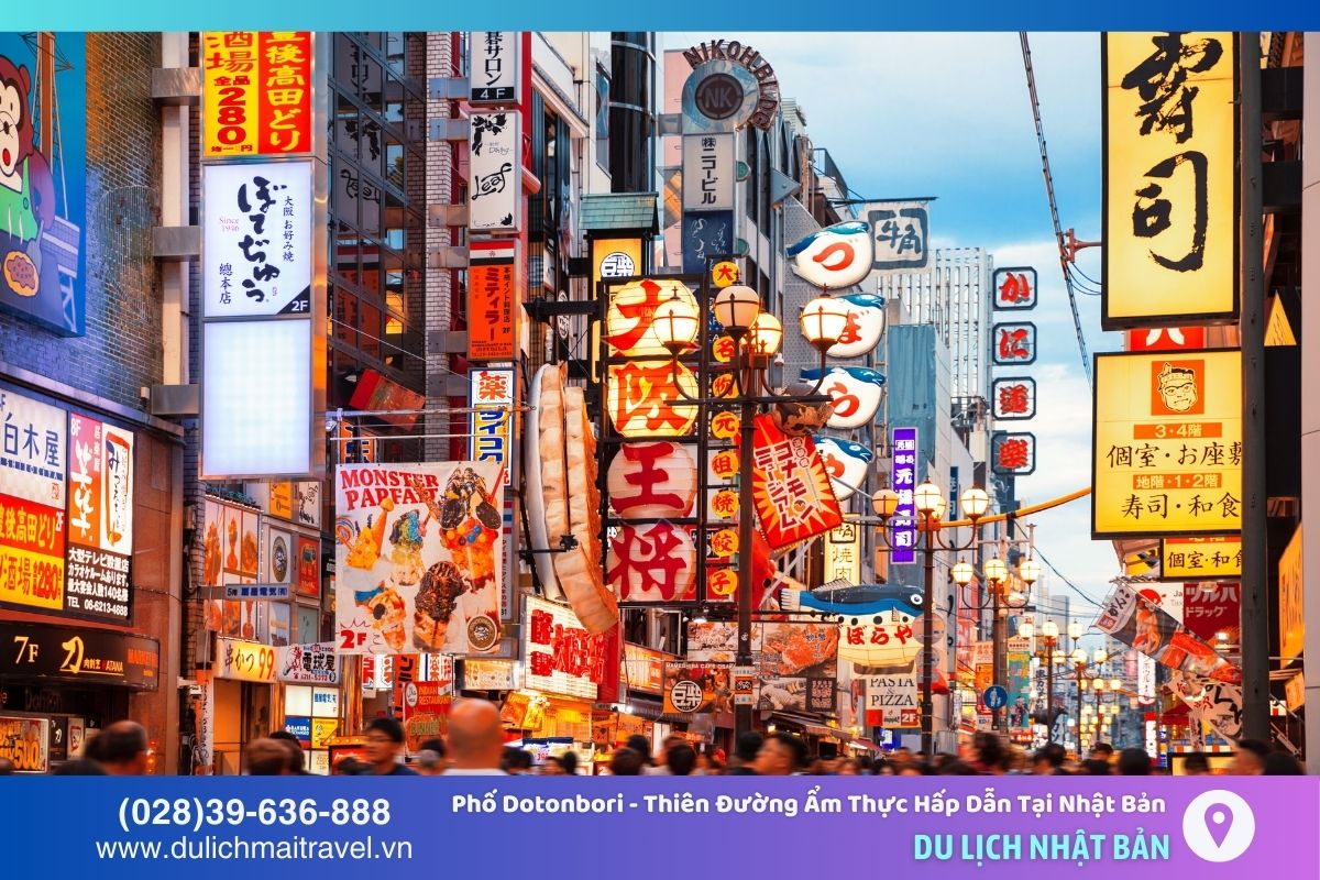 Phố Dotonbori nhộp nhịp thu hút đông đảo du khách