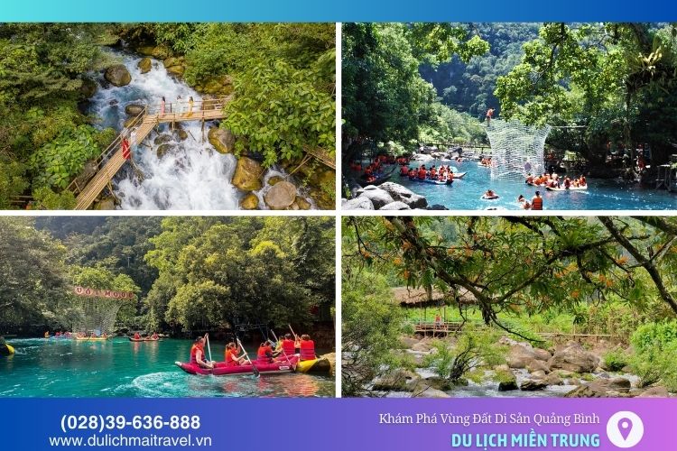 Suối Nước Moọc với nước trong vắt và rừng nguyên sinh, lý tưởng cho trekking và cắm trại