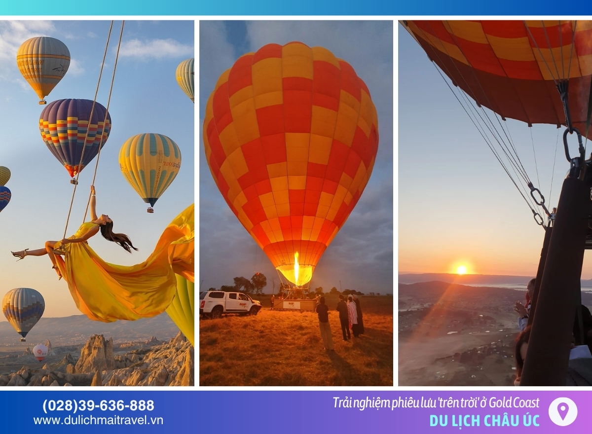 ngắm gold coast từ kinh khí cầu
