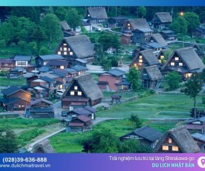 Lưu trú tại ngôi nhà không dùng đinh ở làng cổ Shirakawa-go và thưởng thức rượu moonshine Nhật Bản