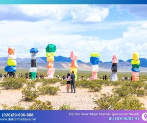 Seven Magic Mountains, kỳ quan nghệ thuật tuyệt đẹp giữa sa mạc Nevada