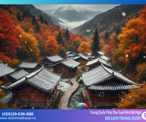 Trung Quốc Mùa Thu Tuyết Rơi Bất Ngờ