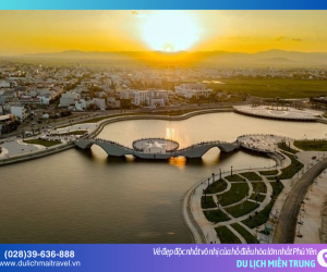 Ngỡ ngàng kiến trúc cầu uốn lượn tại Hồ điều hòa Hồ Sơn Tuy Hòa