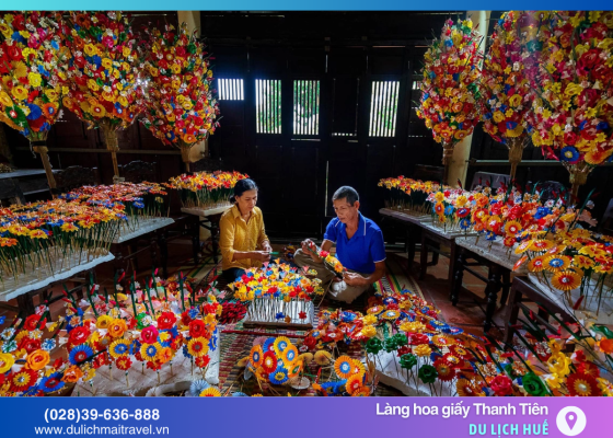 Làng Hoa Giấy Thanh Tiên – Vẻ Đẹp Truyền Thống Giữa Lòng Xứ Huế